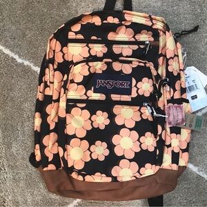 Jansport Floral Backpack - Black and Yellow